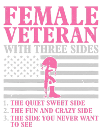 Female Veteran with Three Sides  Veteran Mother Grandma Tall T-Shirt