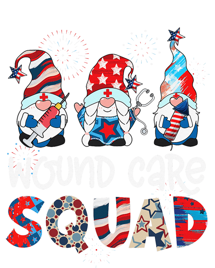 Wound Care Squad Gnomes 4th Of July Pride Nurse Stethoscope Kids Tie-Dye T-Shirt