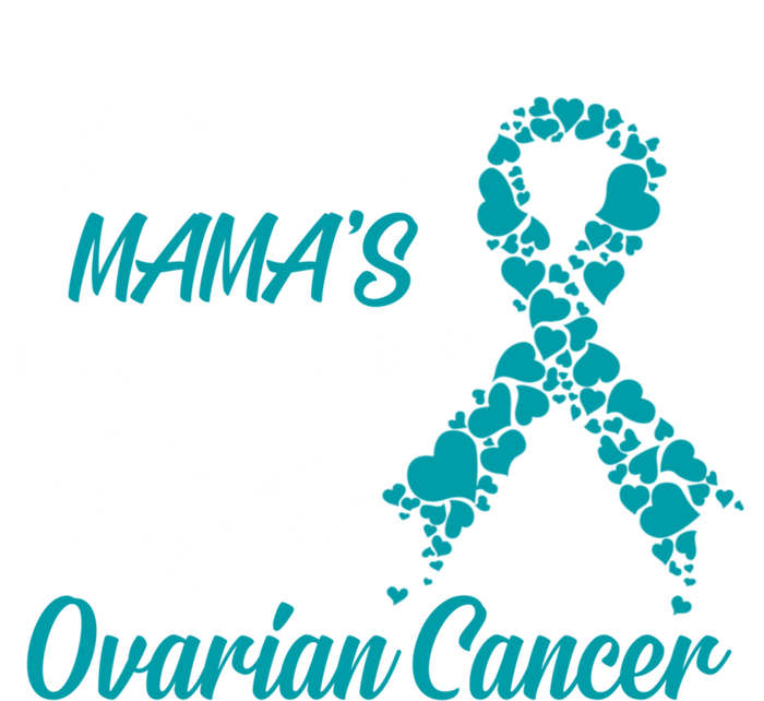 My Mamas Fight Is My Fight Ovarian Cancer Awareness Gift Short Acrylic Beanie