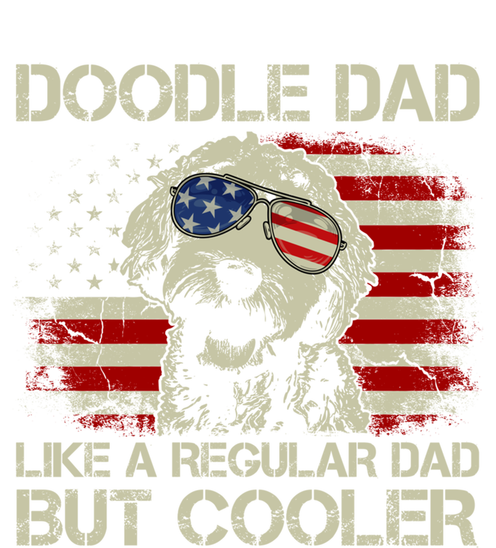 Doodle Dad Goldendoodle Regular Dad But Cooler American Flag Gift Valucap Bio-Washed Visor