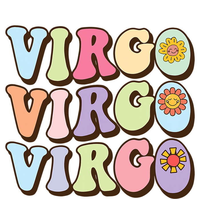 Retro Groovy Floral Virgo Zodiac Sign Birthday Horoscope Gift Toddler Hoodie