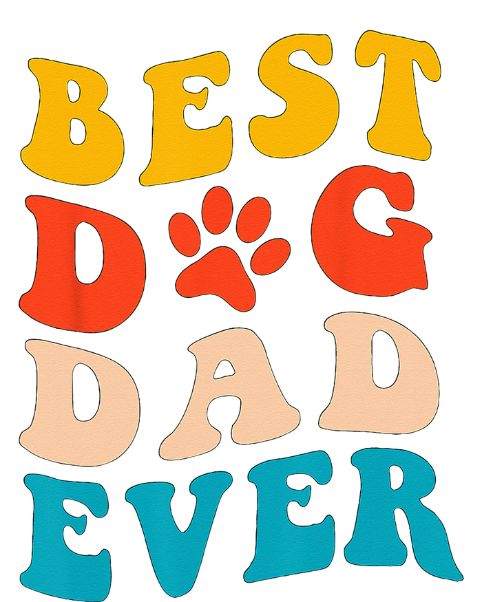 Best Dog Dad Ever Fathers Day Dog Dad Retro Vintage Sustainable Bucket Hat