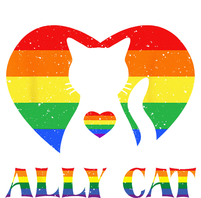 LGBT Ally Cat Be Kind Gay Rainbow Heart Funny Pride LGBTQ Premium T-Shirt