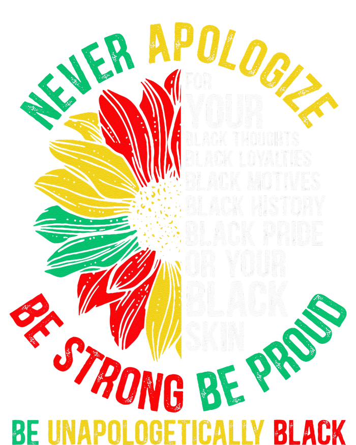 Never Apologize For Your Blackness Black History Juneteenth T-Shirt