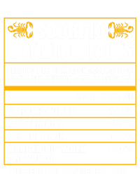 Scorpio Funny Scorpio Nutrition Facts Cute Gift T-Shirt