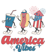 4th Of July America Vibes Hotdog Fireworks Food Retro Kids Long Sleeve Shirt