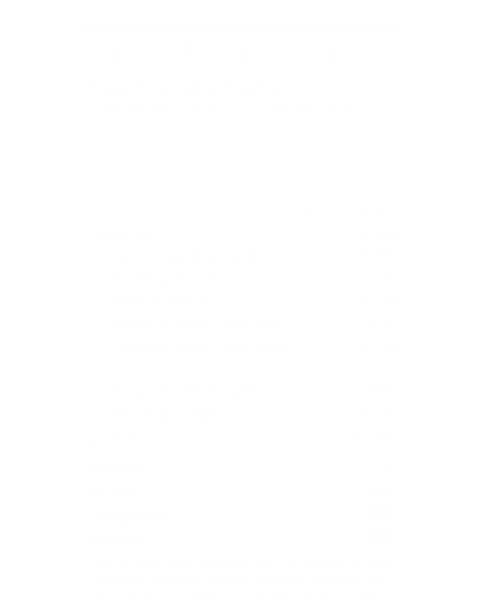 Scorpio Tee Zodiac Sign Nutrition Facts Gift Toddler Long Sleeve Shirt