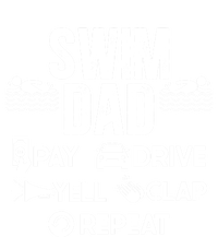 Swim Dad Pay Drive Yell Swimming Father Of A Swimmer Dad Great Gift Women's Racerback Tank