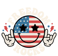 Freedom Rocks 4th Of July America Flag Retro Great Gift T-Shirt