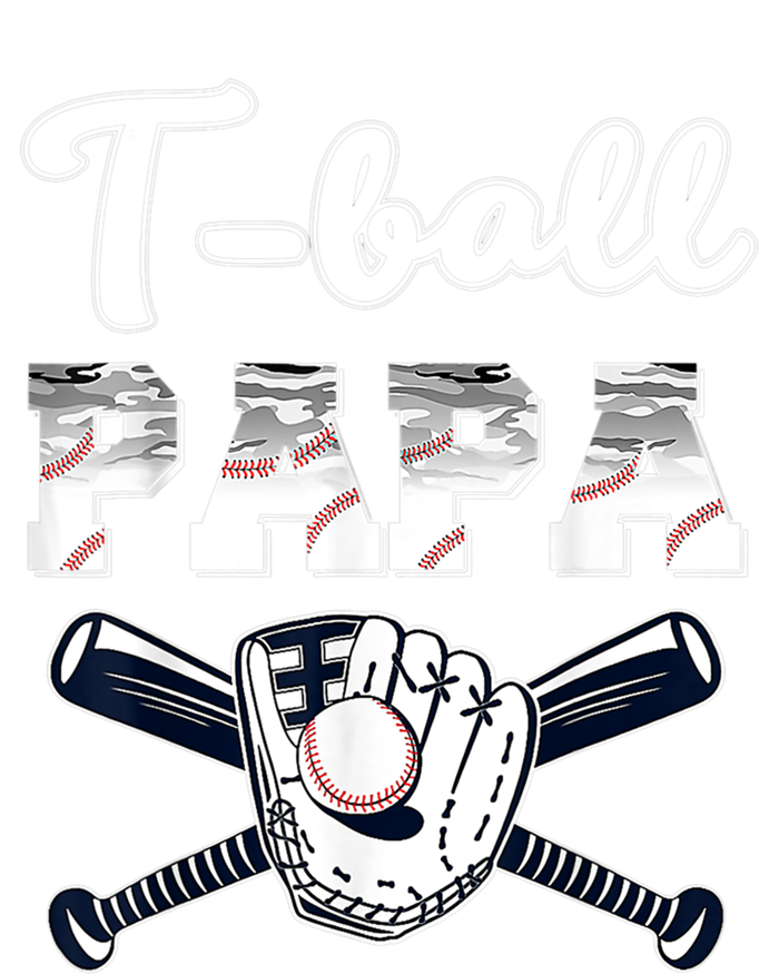 T Ball Tee Ball Papa Baseball Dad Game Day Fathers Day Gift Women's Tri-Blend 3/4-Sleeve Raglan Shirt