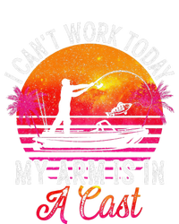 Fisherman I Cant Work Today My Arm Is In Cast Funny Fishing Tie-Dye T-Shirt