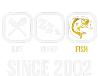 Eat Sleep Fish Since 2002 16th Birthday Fishing Coaster