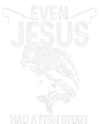 Even Jesus Had A Fish Story Funny Fishing Fisherman Gift Mesh Reversible Basketball Jersey Tank