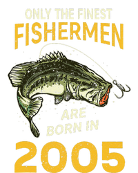 Finest Fisherman Born In 2005 Vintage Funny Fishing Birthday T-Shirt