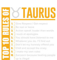 Taurus Zodiac Rules Of Taurus Funny Cute Gift Tall Sweatshirt