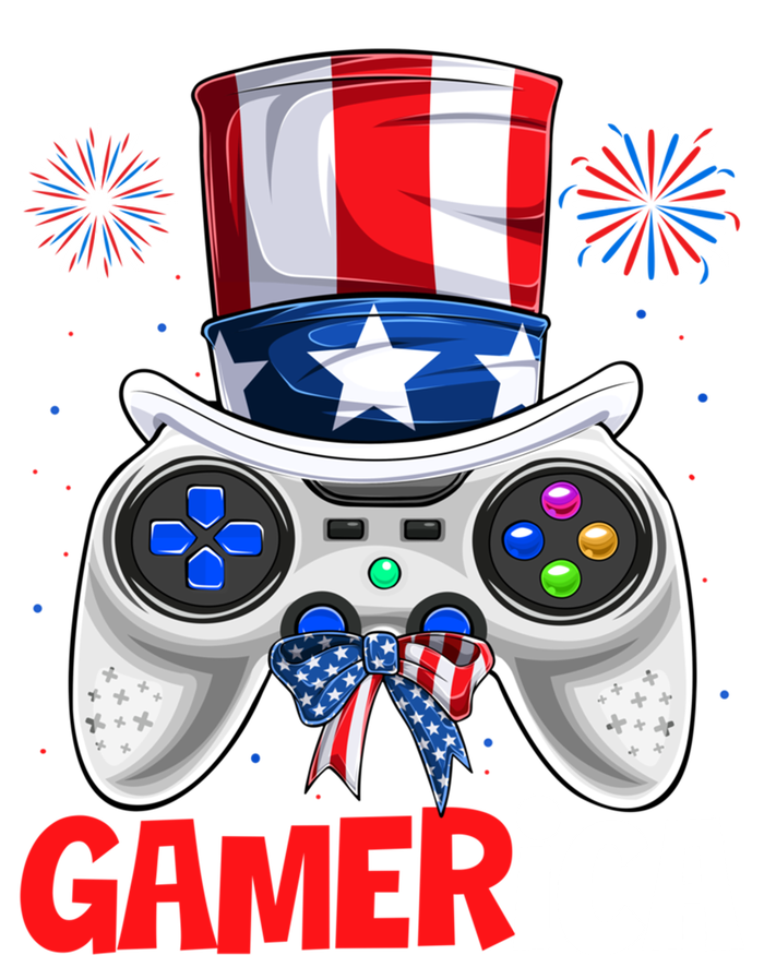 Gamer Gaming 4th Of July Video Game American Flag Great Gift T-Shirt