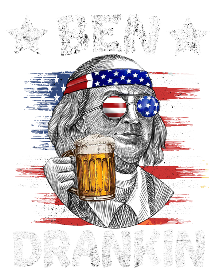 4th Of July Ben Drankin Ing Beer Benjamin Franklin Usa Gift Full-Length Apron With Pockets