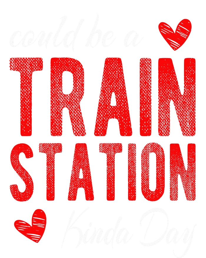 Could Be A Train Station Kinda Day Women's Tri-Blend 3/4-Sleeve Raglan Shirt