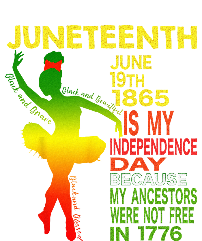 Juneteenth Independence Black Dancer Girl Ballerina Poster