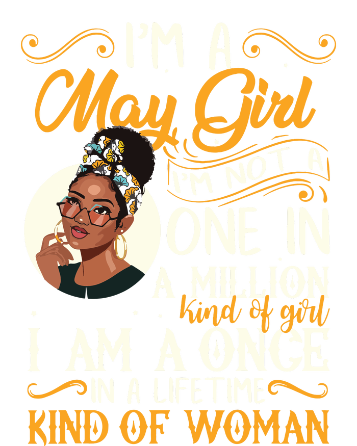 Im A May Girl Black Women Taurus Bumper Sticker