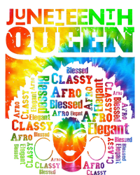 Juneteenth Queen Afro Melanin Black Girl Magic Tie Dye T-Shirt