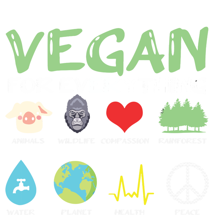 Vegan For Everything Animals Planet Health Go Vegan Women's Racerback Tank