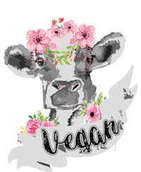 Vegan Funny Cow With Flower Headband Gift Tie-Dye T-Shirt