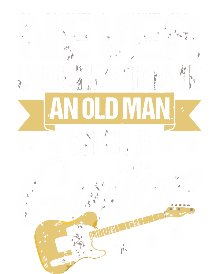 Never Underestimate An Old Man With A Guitar Guitar Button