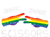 Gay Lesbian Rock Paper Scissors Fun Rainbow Pride Lgbt Women Performance Sprint T-Shirt