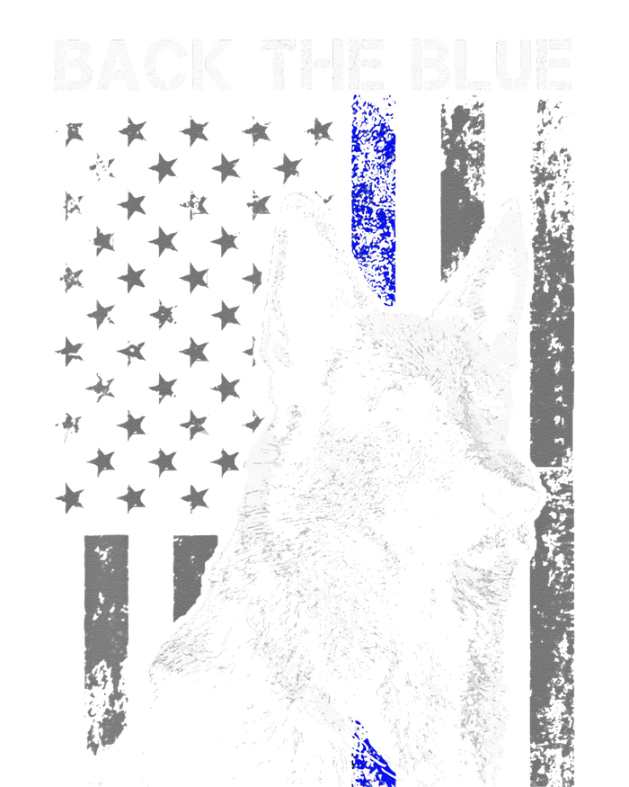 Back The Blue Thin Blue Line Flag K9 German Shepherd Police Long Sleeve Pajama Set