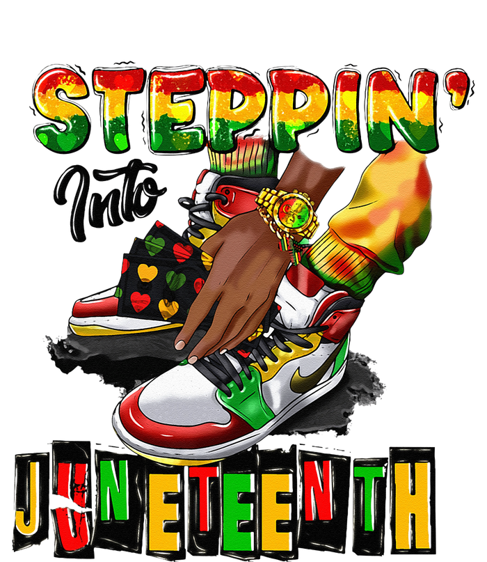 Stepping Into Juneteenth African American Black Shoes Toddler Zip Fleece Hoodie