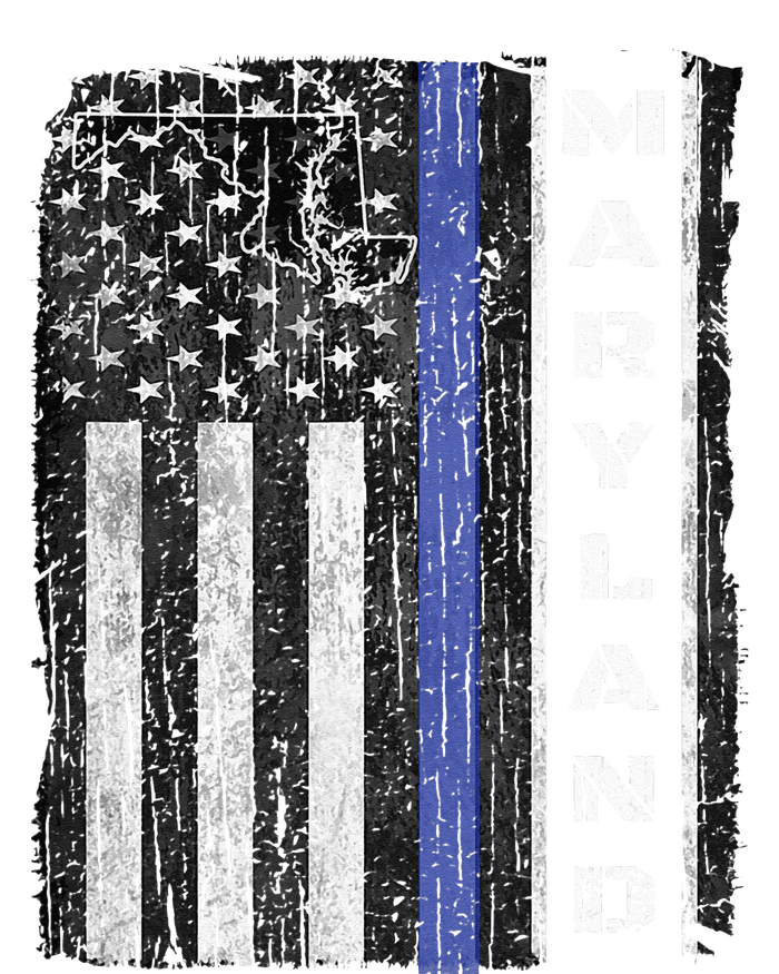 Maryland Thin Blue Line Police Week USA Flag Gift Men T-Shirt