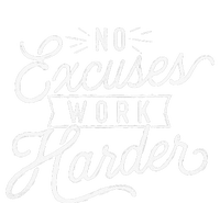 No Excuses Work Harder Motivational Quote Inspiration Performance Long Sleeve Polo