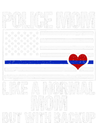 Police Mom Blue Line Flag Heart Kids Long Sleeve Shirt