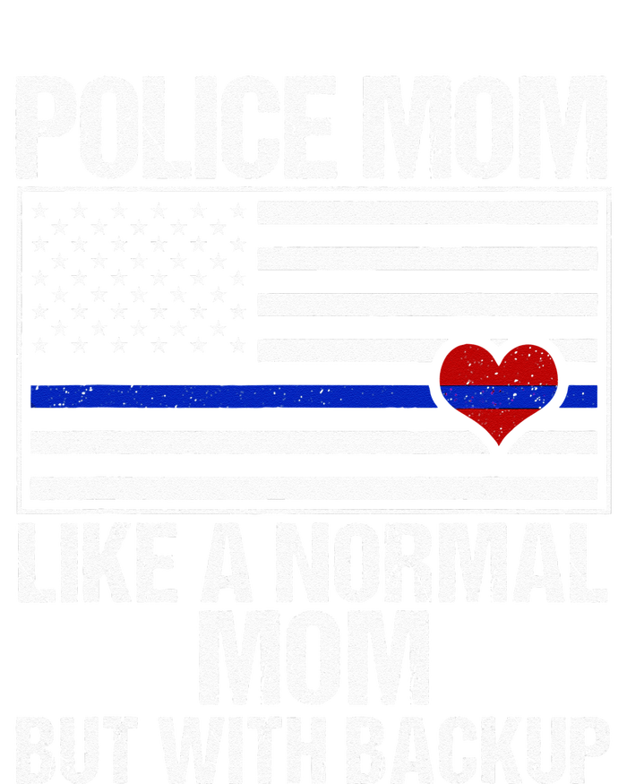 Police Mom Blue Line Flag Heart Kids Long Sleeve Shirt