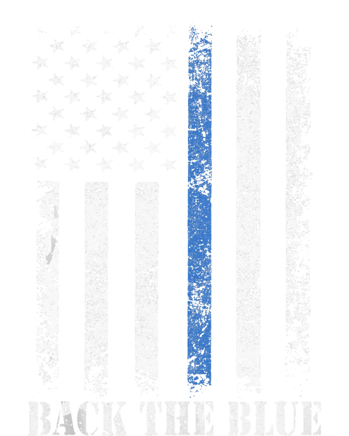 Thin Blue Line Back The Blue American Flag Police Support Ladies Essential Tank