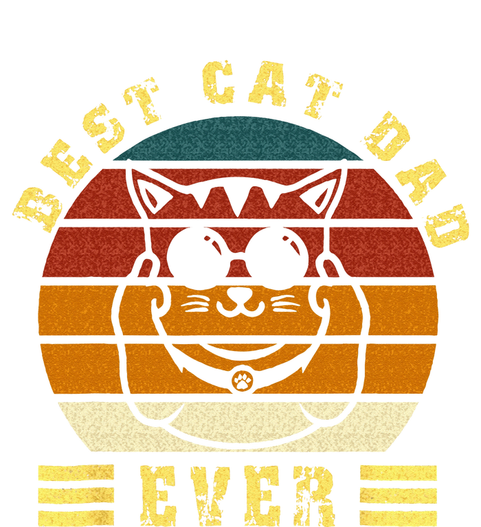 Best Cat Dad Ever Daddy Vintage sunglass father's day Funny Sustainable Bucket Hat