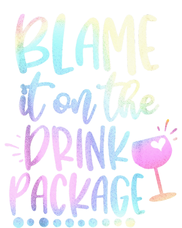 Blame It On The Drink Package Cruise Alcohol Wine Lover T-Shirt