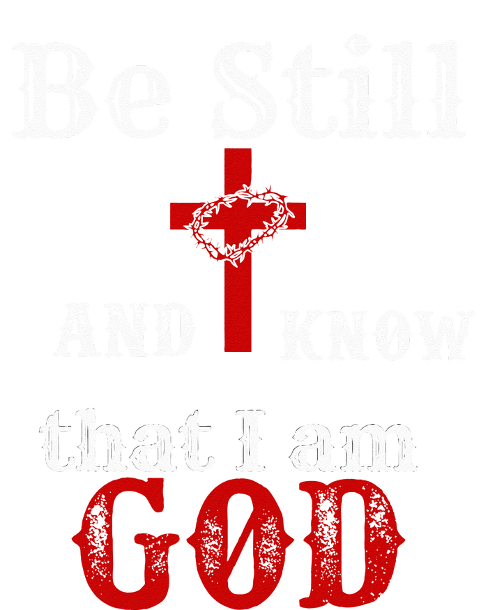 Christian Church Bible Scripture Be Still and Know I am GOD Metallic Star Ornament