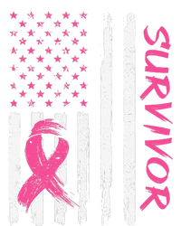 Breast Cancer Survivor American Flag Breast Cancer Awareness T-Shirt