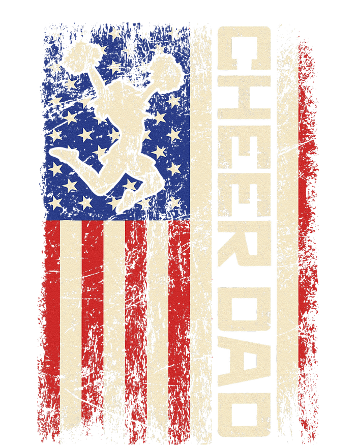 Cheerleader Dad Funny Cheer Dad American US Flag Father Team Tall Hoodie