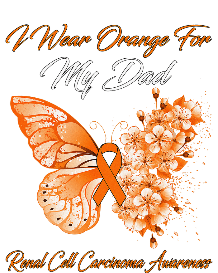 Butterfly I Wear Orange For My Dad Renal Cell Carcinoma Bumper Sticker