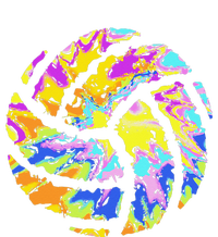 Colorful Volleyball Tie Dye  Teen Player Coach T-Shirt