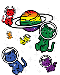 Gay Cats In Space Rainbow Pride Month Lgbtq Ally T-Shirt