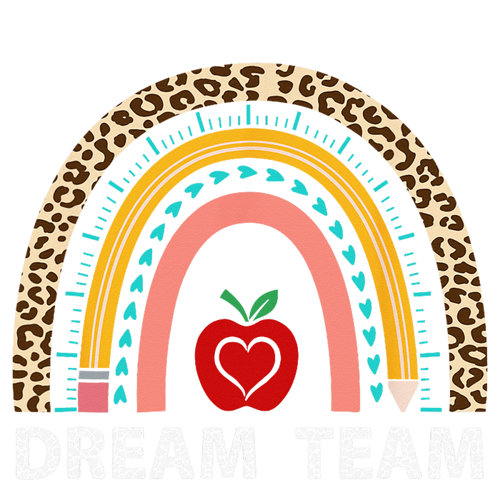 Dream Team Teacher Squad Back To School Leopard Rainbow Snapback Five-Panel Rope Hat