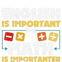 English Is Important But Math Is Importanter Funny Math Geek Women's Racerback Cropped Tank