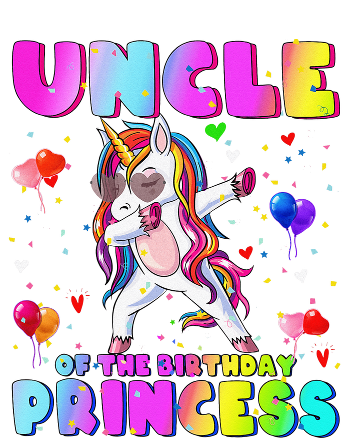 Family matching Birthday Princess Dabbing Unicorn Uncle T-Shirt