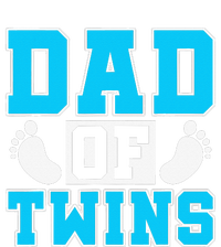 Family Twins Daddy Cute Footprint Dad Of Twins Twin Parents T-Shirt