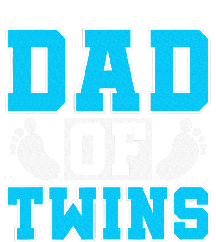 Family Twins Daddy Cute Footprint Dad Of Twins Twin Parents T-Shirt