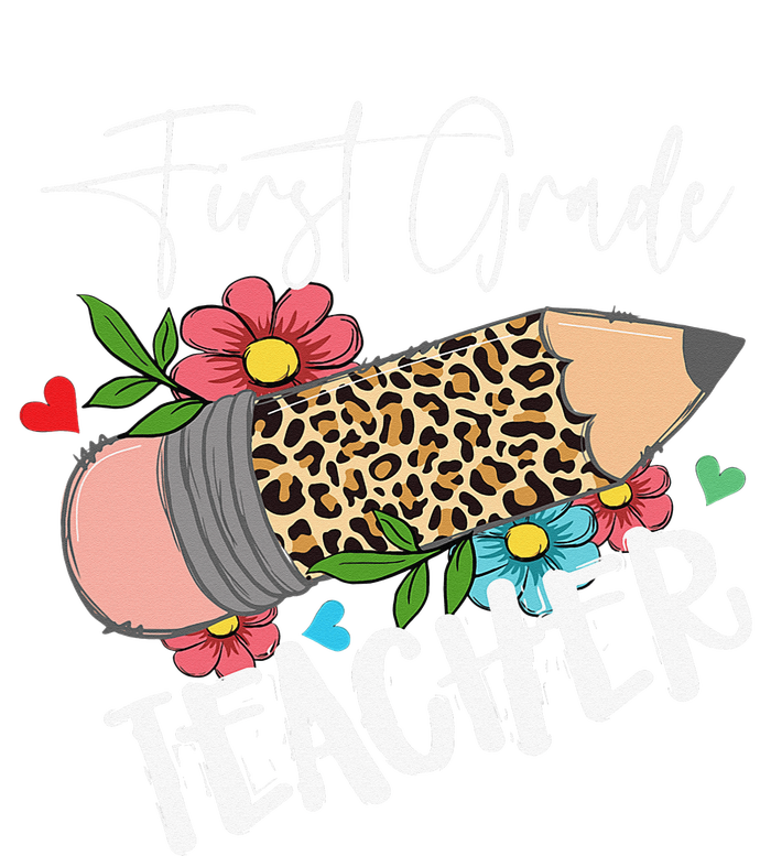 First Grade Teacher Leopard Pencil 1st Grade  Teacher Tall T-Shirt